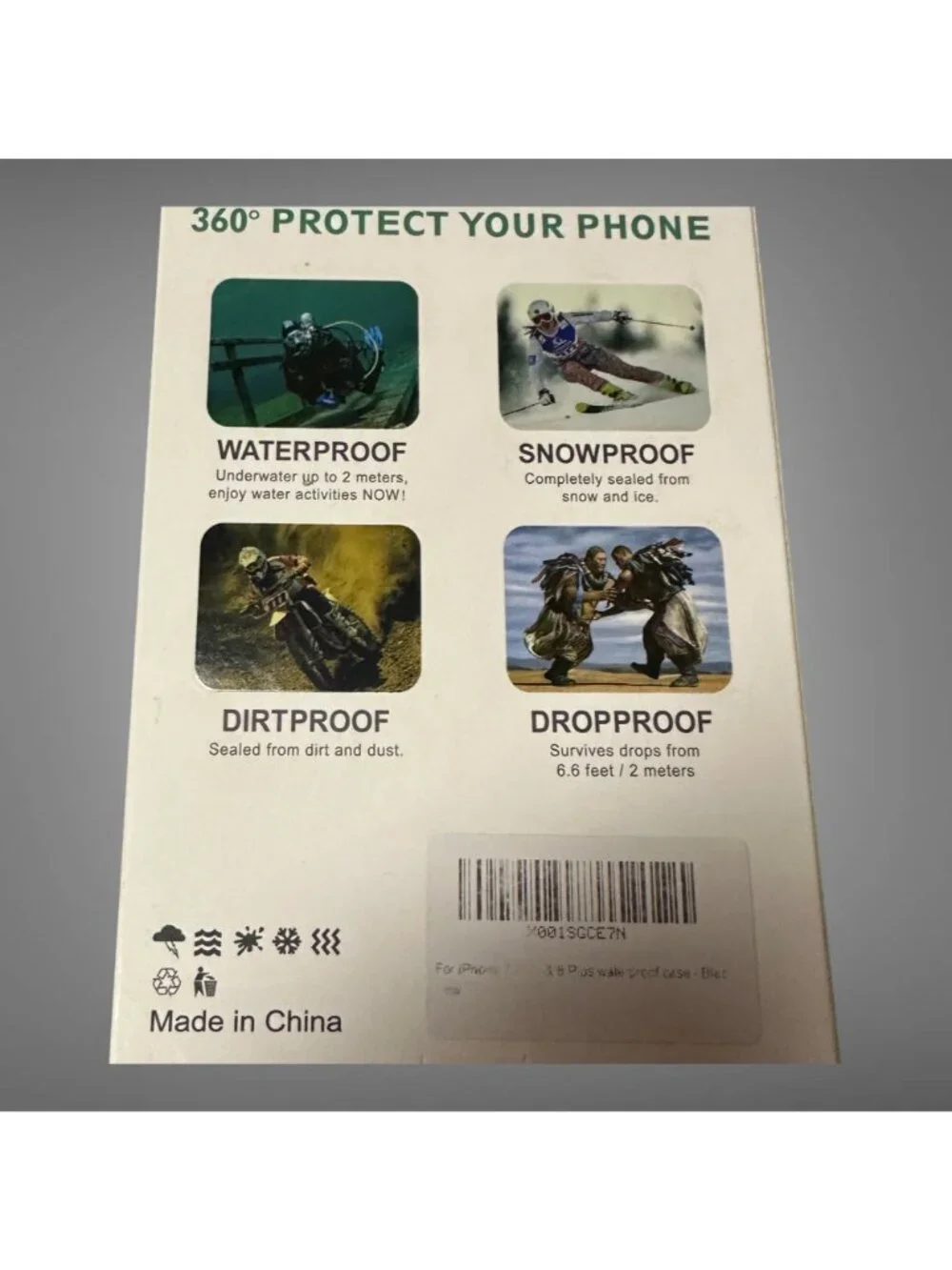 Waterproof Case For iPhone 7/8 Plus 360° Dirtproof Snowproof Dropproof Scratch R